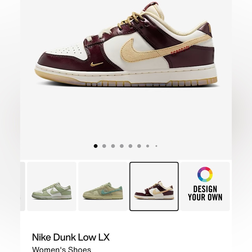 Nike Dunk Low LX Women's Shoes, new without box